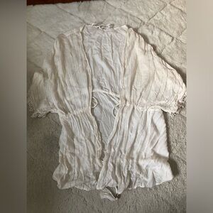 White beach cardigan